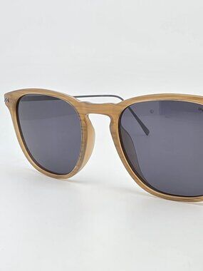 Invu. Swiss Eyewear 219-C1 Sand Gunmetal Frame Polarized Grey Lens Sunglasses